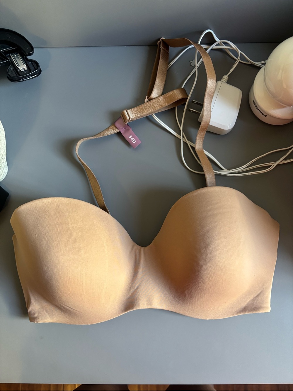 Ambrielle Nude Strapless Convertible T-Shirt Bra